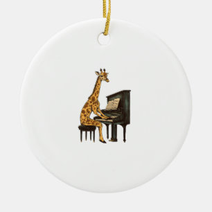 Niedliche Giraffe Piano Giraffen Musikermusik Keramik Ornament