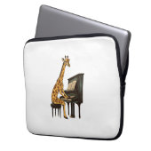Niedliche Giraffe Piano Giraffen Musikermusik Laptopschutzhülle (Vorderseite Links)
