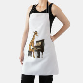 Niedliche Giraffe Piano Giraffen Musikermusik Schürze (InSitu)