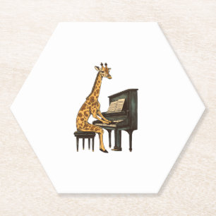 Niedliche Giraffe Piano Giraffen Musikermusik Untersetzer