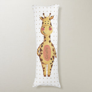 Niedliche Giraffe-Polka-Punkte-Muster Kinderzimmer Seitenschläferkissen