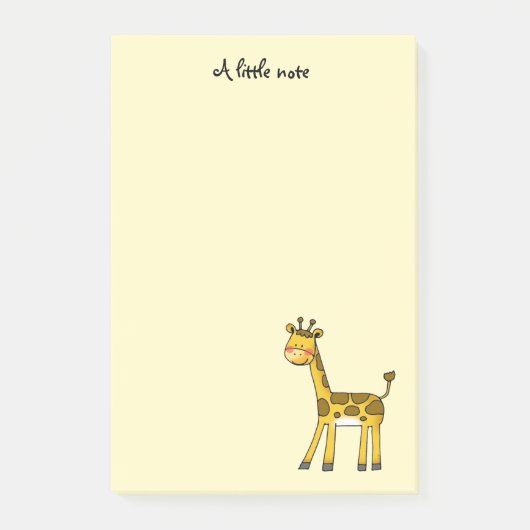 niedliche Giraffe Post-it Klebezettel (Vorderseite)