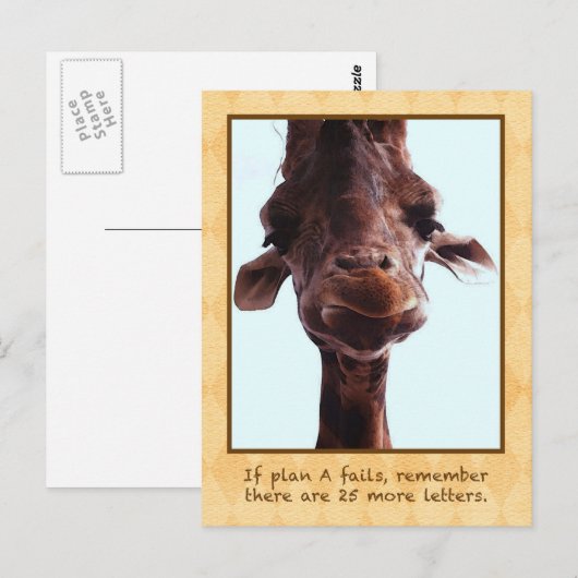 Niedliche Giraffe Postkarte (Vorne/Hinten)