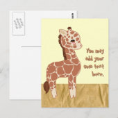 Niedliche Giraffe Postkarte (Vorne/Hinten)