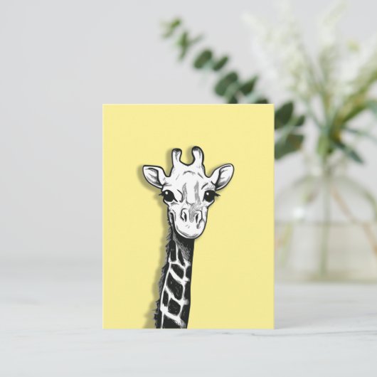 Niedliche Giraffe Postkarte (Stehend Vorderseite)