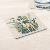 Niedliche Giraffe Rechteckiger Pappuntersetzer (angewinkelt)