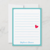 Niedliche Giraffe Regenbogen mit Herz Hallo Mitteilungskarte (Rückseite)