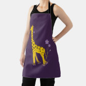 Niedliche Giraffe Roller Skaten Lila Schürze (InSitu)