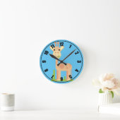 Niedliche Giraffe Runde Wanduhr (Zuhause)