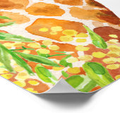 Niedliche Giraffe Safari Babydusche Begrüßungszeic Poster (Ecke)