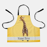 Niedliche Giraffe Safari Jungle Name Gelb