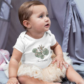 Niedliche Giraffe Safari Tier Botanischer Geburtst Baby Strampler