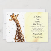 Niedliche Giraffe Safari Tier Hübsch modern Einladung (Vorderseite)