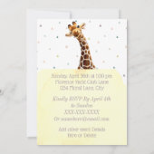 Niedliche Giraffe Safari Tier Wild Dritter Geburts Einladung (Rückseite)