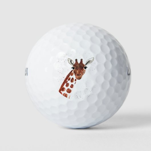 Niedliche Giraffe Safari Tierart Afrika Natur Golfball (Vorderseite)
