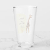 Niedliche Giraffe Safari Wild Yellow 1. Geburtstag Glas (Rückseite)