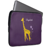 Niedliche Giraffe Skaten Girl Name Laptopschutzhülle (Vorne Rechts)