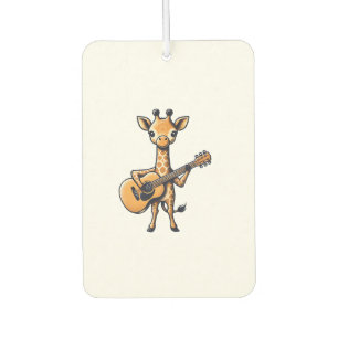 Niedliche Giraffe spielt Gitarre Giraffen Musiker Autolufterfrischer