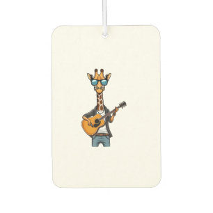 Niedliche Giraffe spielt Gitarre Giraffen Musiker Autolufterfrischer