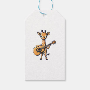 Niedliche Giraffe spielt Gitarre Giraffen Musiker  Geschenkanhänger