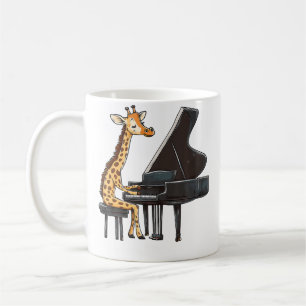 Niedliche Giraffe spielt Klavier Giraffen Musiker Kaffeetasse
