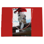 Niedliche Giraffe Sticken für Weihnachten Große Geschenktüte (Vorderseite)