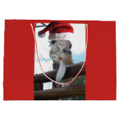 Niedliche Giraffe Sticken für Weihnachten Große Geschenktüte (Rückseite)