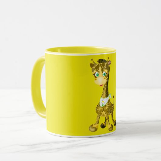 Niedliche Giraffe-Tasse Tasse (Vorderseite Links)