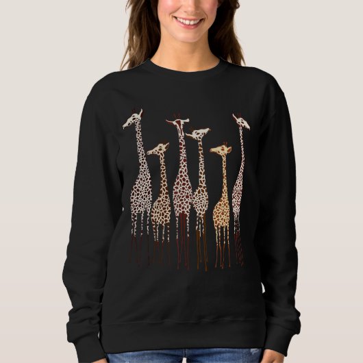 Niedliche Giraffe Tierart Männer Frauen Kinder Sweatshirt (Vorderseite)