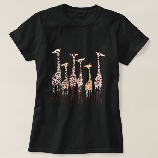 Niedliche Giraffe Tierliebhaber Die sonnige Natur T-Shirt (Design vorne)
