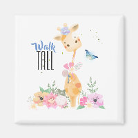 Niedliche Giraffe Walk Tall Typografie