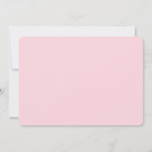 Niedliche Giraffe Wasserfarbe Es ist ein Mädchen! Einladung (Rückseite)