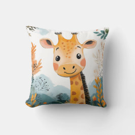 Niedliche Giraffe Wasserfarbe Kinder Illustration  Kissen