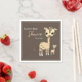 Niedliche Giraffe Wasserfarbe Rustikal Serviette (Beispiel)
