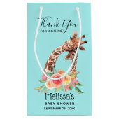 Niedliche Giraffe Watercolor Mama & Baby Boy Viele Kleine Geschenktüte (Rückseite)