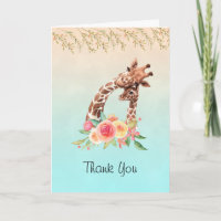 Niedliche Giraffe Watercolor Mama & Baby Vielen Da