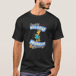 Niedliche Giraffe Wedding Angebot Daddy werden Sie T-Shirt