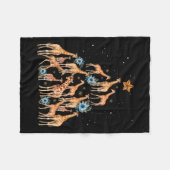 Niedliche Giraffe Weihnachtsbaum Giraffe Liebe Wei Fleecedecke (Vorderseite (Horizontal))