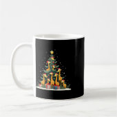Niedliche Giraffe Weihnachtsbaum Giraffe Liebe Wei Kaffeetasse (Links)