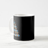 Niedliche Giraffe Weihnachtsbaum Giraffe Liebe Wei Kaffeetasse (Vorderseite Links)