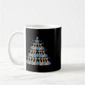 Niedliche Giraffe Weihnachtsbaum Giraffe Liebe Wei Kaffeetasse (Links)