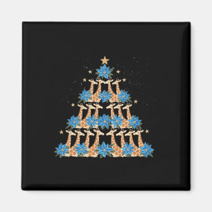 Niedliche Giraffe Weihnachtsbaum Giraffe Liebe Wei Magnet