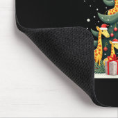 Niedliche Giraffe Weihnachtsbaum Giraffe Liebe Wei Mousepad (Ecke)