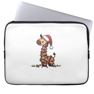 Niedliche Giraffe Weihnachtsbaum Giraffe Liebhaber Laptopschutzhülle