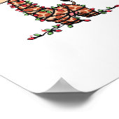 Niedliche Giraffe Weihnachtsbaum Giraffe Liebhaber Poster (Ecke)