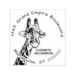 Niedliche Giraffe Wild African Animal Rücksendeadr Permastempel
