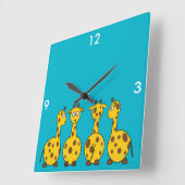 Niedliche Giraffe, wildes Tier Quadratische Wanduhr (Winkel)