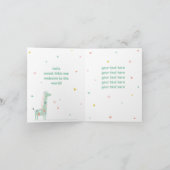 Niedliche Giraffe Willkommen in der Welt Karte (Innenseite)