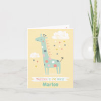 Niedliche Giraffe Willkommen in der Welt