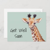 Niedliche Giraffe wird bald Personalisiert Postkarte (Vorne/Hinten)